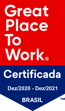 Selo GPTW referente ao ano de 2020 a 2021, onde conseguimos pela primeira fez a certificação