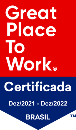 Selo GPTW referente ao ano de 2021 a 2022, onde conseguimos pela segunda fez a certificação