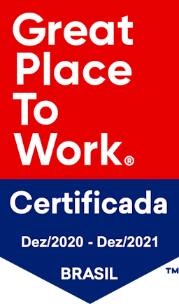 Selo GPTW referente ao ano de 2020 a 2021, onde conseguimos pela primeira fez a certificação